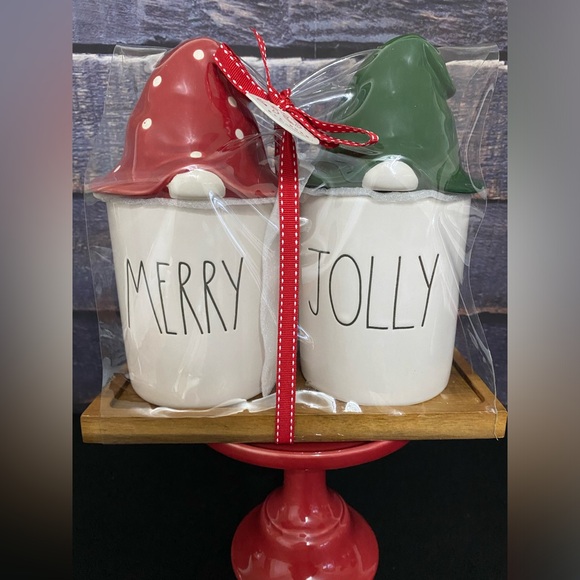 Rae Dunn Merry & Jolly Gnome Canister Set - Picture 2 of 7